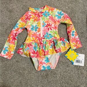 Little Me Colorful Floral Rashguard